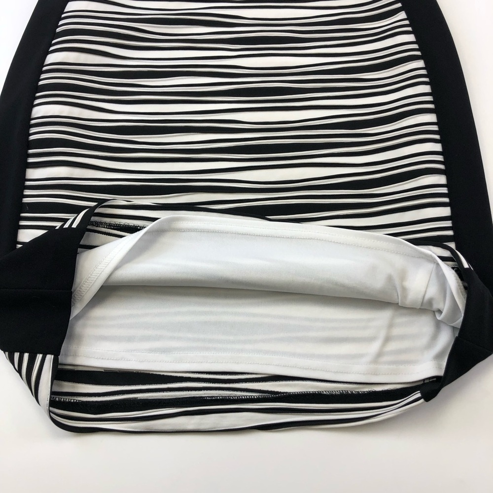 Joseph Ribkoff stretch dress black white textural bodycon Size 12 office wedding - Picture 6 of 9
